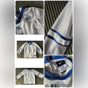 Nike White and Blue UK Wildcats Football Jersey 24M